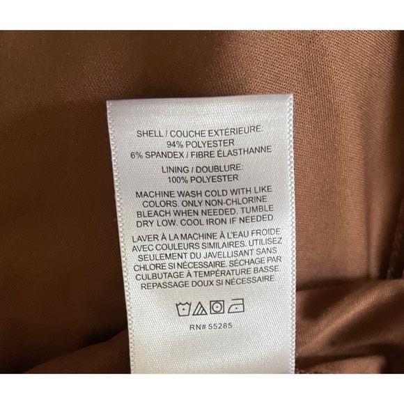 Gorgeous Express Brown Tie-front blouse, Size Small - Picture 8 of 8